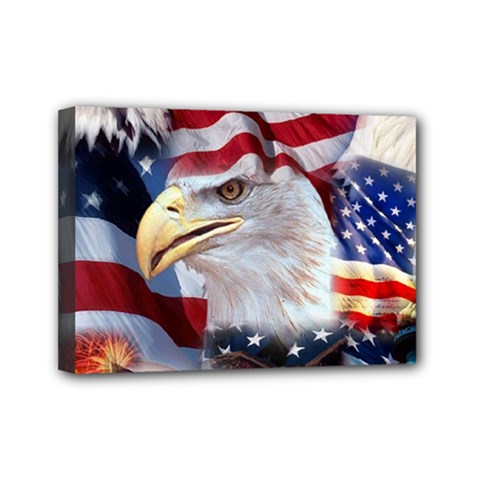 United States Of America Images Independence Day Mini Canvas 7  X 5  (stretched) by Ket1n9