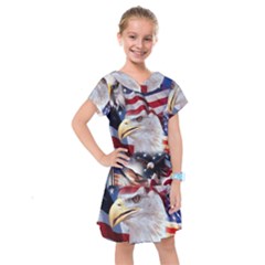 United States Of America Images Independence Day Kids  Drop Waist Dress by Ket1n9