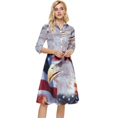 United States Of America Images Independence Day Classy Knee Length Dress by Ket1n9