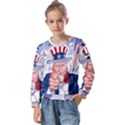 Independence Day United States Of America Kids  Long Sleeve T-Shirt with Frill  View1