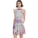 Clouds Multicolor Fantasy Art Skies Cocktail Party Halter Sleeveless Dress With Pockets View2