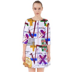 Mathematics Formula Physics School Smock Dress by Bedest