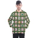 Christmas Paper Christmas Pattern Men s Half Zip Pullover View1