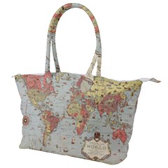 Vintage Old Antique World Map Canvas Shoulder Bag by Bedest