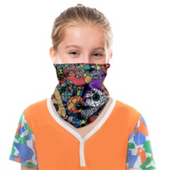 Cute Cartoon Doodle Face Covering Bandana (kids) by Bedest