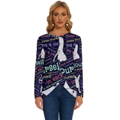 Experience Feeling Clothing Self Long Sleeve Crew Neck Pullover Top by Paksenen