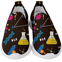 Science Lesson Flat Vector Seamless Pattern Kids  Slip On Sneakers by Loisa77