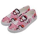 Cute Penguin Pattern Men s Canvas Slip Ons View2