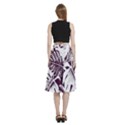 Abstract Art Tropical Leaves A-Line Full Circle Midi Skirt With Pocket View4