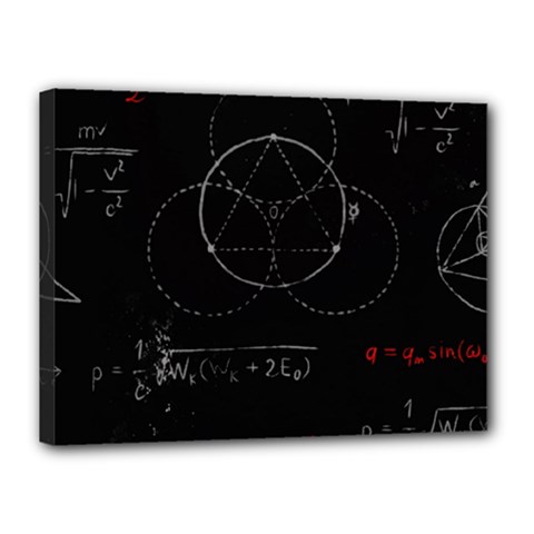 Math Board Circuit Circuits Computer Shield Tech Technology Canvas 16  X 12  (stretched) by Loisa77