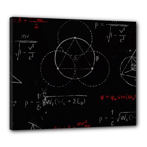 Math Board Circuit Circuits Computer Shield Tech Technology Canvas 24  X 20  (stretched) by Loisa77