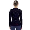 Math Board Circuit Circuits Computer Shield Tech Technology V-Neck Long Sleeve Top View2