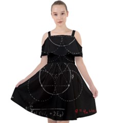 Math Board Circuit Circuits Computer Shield Tech Technology Cut Out Shoulders Chiffon Dress by Loisa77