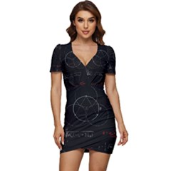 Math Board Circuit Circuits Computer Shield Tech Technology Low Cut Cap Sleeve Mini Dress by Loisa77