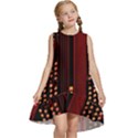 Red Circuit Board Texture Red Circuit Digital Texture Circuit Board Red Technology Kids  Frill Swing Dress View1