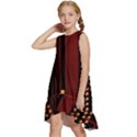 Red Circuit Board Texture Red Circuit Digital Texture Circuit Board Red Technology Kids  Frill Swing Dress View2