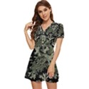 Weave Haeckel Lichenes Photobionten V-Neck High Waist Chiffon Mini Dress View2