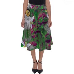 Illustrations Color Cat Flower Abstract Textures Perfect Length Midi Skirt by anzea