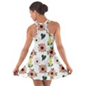 Flower White Pattern Floral Cotton Racerback Dress View2