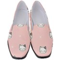 Cute Cat Cartoon Doodle Seamless Pink Pattern Women s Classic Loafer Heels View1