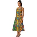 Dead Dancing Bears Grateful Dead Pattern Square Neckline Tiered Midi Dress View2