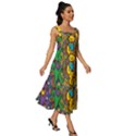 Dead Dancing Bears Grateful Dead Pattern Square Neckline Tiered Midi Dress View3