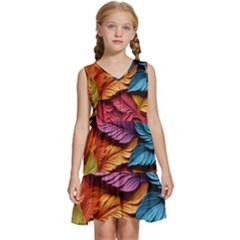 Autumn Kids  Sleeveless Tiered Mini Dress by zappwaits