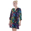 Rainbow Scales Open Neck Shift Dress View1