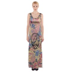 Grateful Dead Artsy Thigh Split Maxi Dress by Bedest