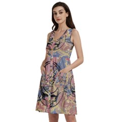 Grateful Dead Artsy Sleeveless Dress With Pocket by Bedest