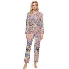 Grateful Dead Artsy Womens  Long Sleeve Velvet Pocket Pajamas Set by Bedest