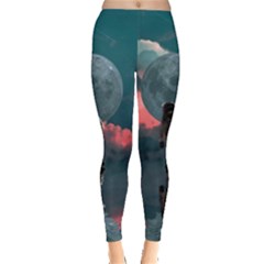 Astronaut Moon Space Nasa Planet Everyday Leggings  by Loisa77