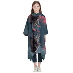 Astronaut Moon Space Nasa Planet Kids  Hooded Rain Ponchos by Loisa77