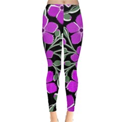 Flowers Nature Bloom Flora Bouquet Everyday Leggings  by Loisa77