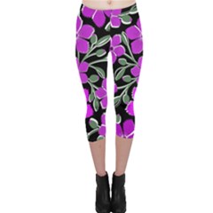 Flowers Nature Bloom Flora Bouquet Capri Leggings  by Loisa77