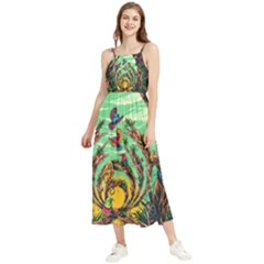 Monkey Tiger Bird Parrot Forest Jungle Style Boho Sleeveless Summer Dress by Grandong