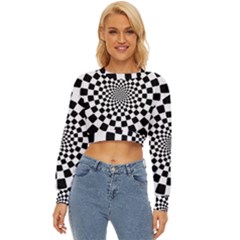 Geomtric Pattern Illusion Shapes Lightweight Long Sleeve Sweatshirt by Grandong