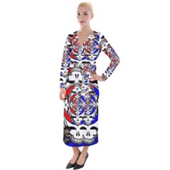 The Grateful Dead Velvet Maxi Wrap Dress by Grandong