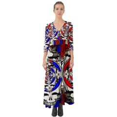 The Grateful Dead Button Up Boho Maxi Dress by Grandong