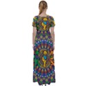 Dead Dancing Bears Grateful Dead Pattern High Waist Short Sleeve Maxi Dress View2