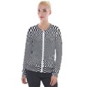 Circles Checkered Abstract Abstraction Art Velvet Zip Up Jacket View1