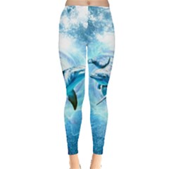 Dolphin Blue Fantasy Everyday Leggings  by Loisa77