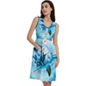 Dolphin Blue Fantasy Sleeveless Dress With Pocket View3