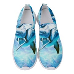 Dolphin Blue Fantasy Women s Slip On Sneakers by Loisa77