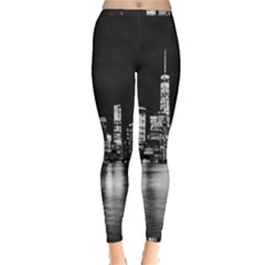 Nyc New York Skyline City Buildings Inside Out Leggings by Loisa77