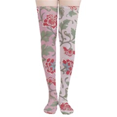 Traditional Vintage Geometric Asianstyle Classic Thigh High Stockings by DimSum