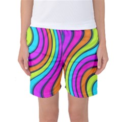 Swirl Twirl Design Pattern Waves Women s Basketball Shorts by Loisa77