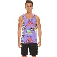 Cloud Seamless Pattern Men s Wide Collar Tank Top by Apen