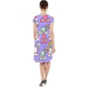 Cloud Seamless Pattern Cap Sleeve Midi Dress With Pockets View2