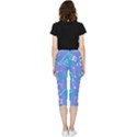 Background Abstract Texture Pattern Inside Out Lightweight Velour Capri Leggings  View4